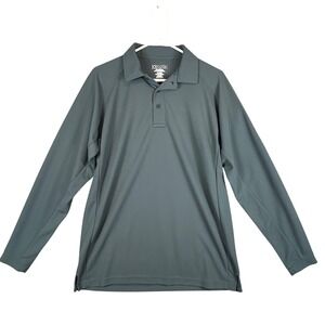 Vertx Mens Coldblack Long Sleeve Tactical Polo Shirt Gray Medium Polyester 658
